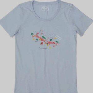 J.Crew Factory collector tee   Caribbean Sea Map, Small